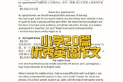 优秀英语作文摘抄20篇(优秀英语作文摘抄20篇初一)