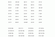 小学数学题加减法100以内_小学生100以内的加减法算术题