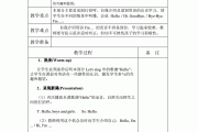 小教英语教案的标准格式(小学英语教案格式)