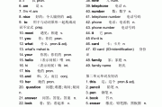 初一英语单词表上册_初一英语单词表