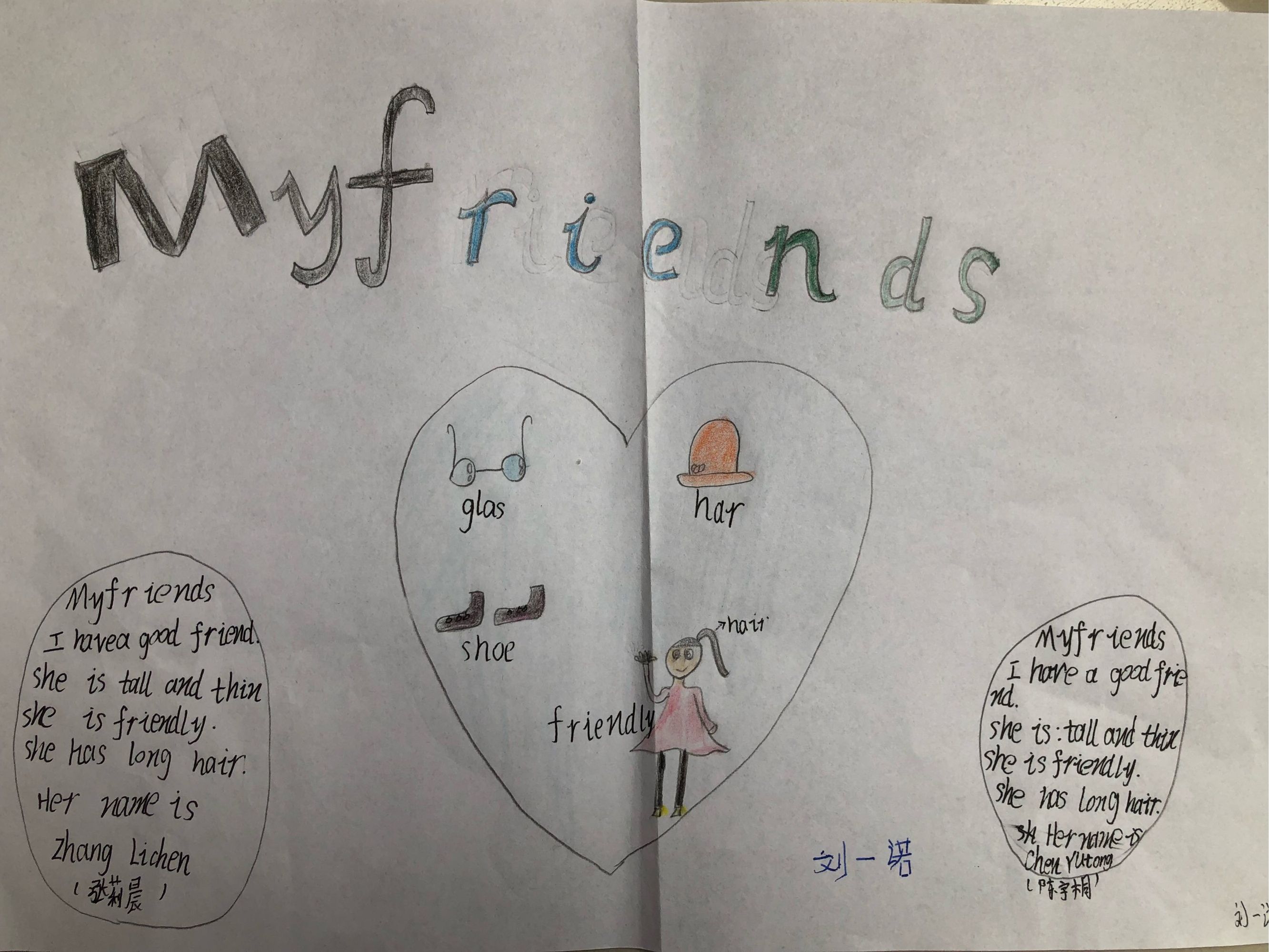 my friends英语手抄报四年级_myfriends英语手抄报四年级