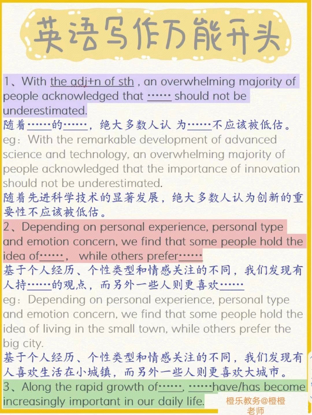 英语作文万能开头套话大学生怎么写_英语作文万能开头套话大学