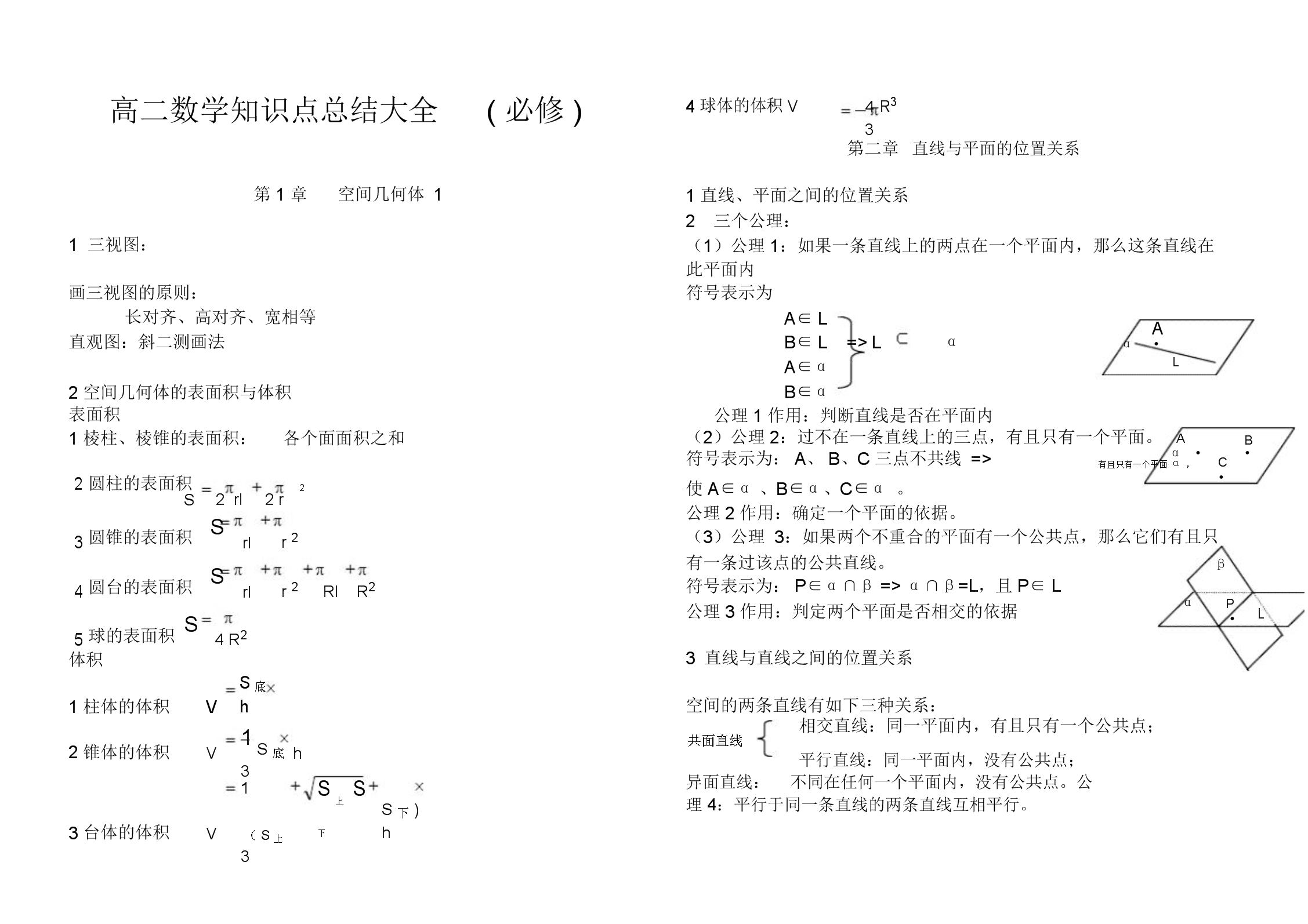 高中数学知识点干货_高中数学知识点梳理大全