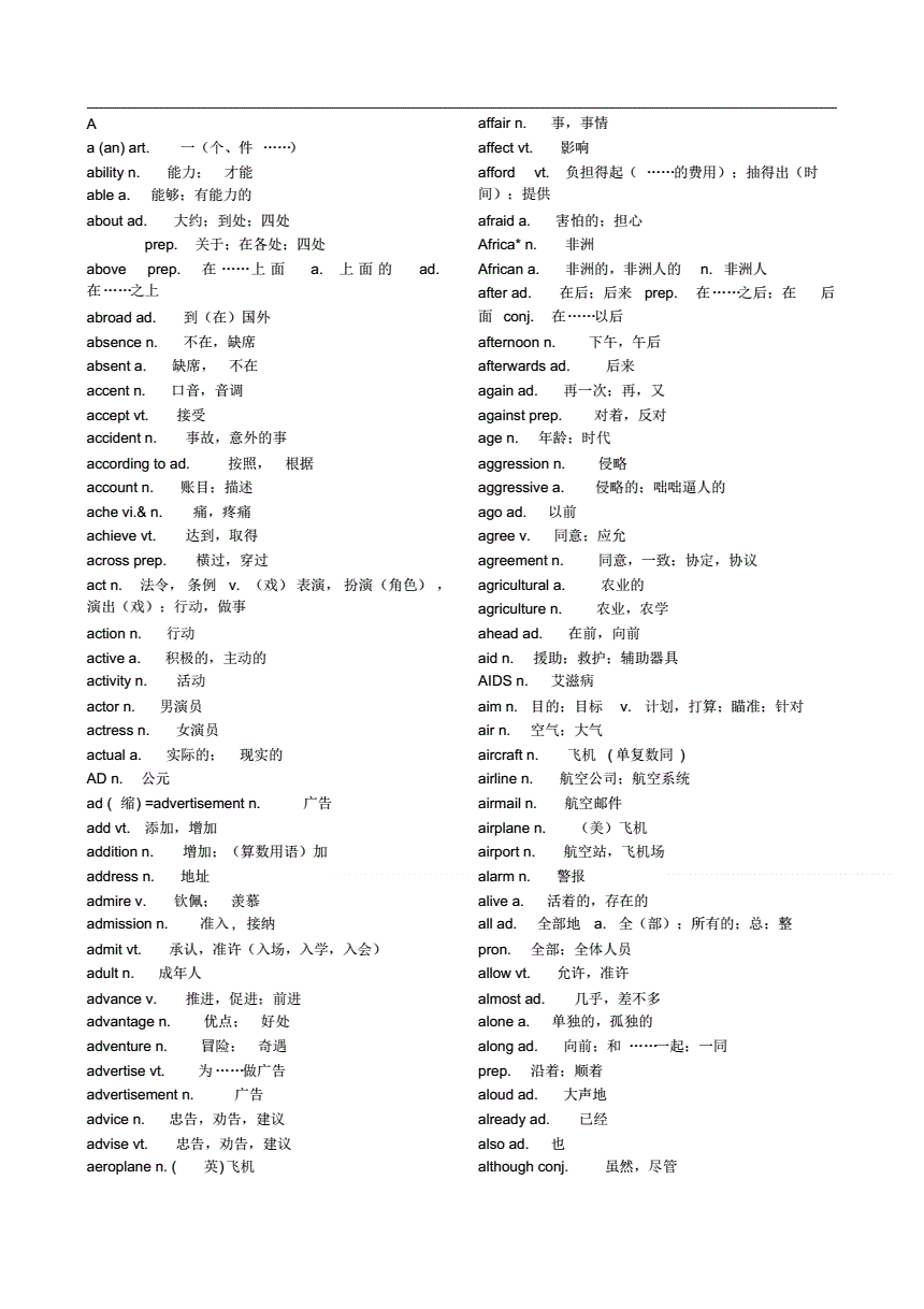 高中英语单词3500词汇表电子版(高中词汇表3500电子版免费)