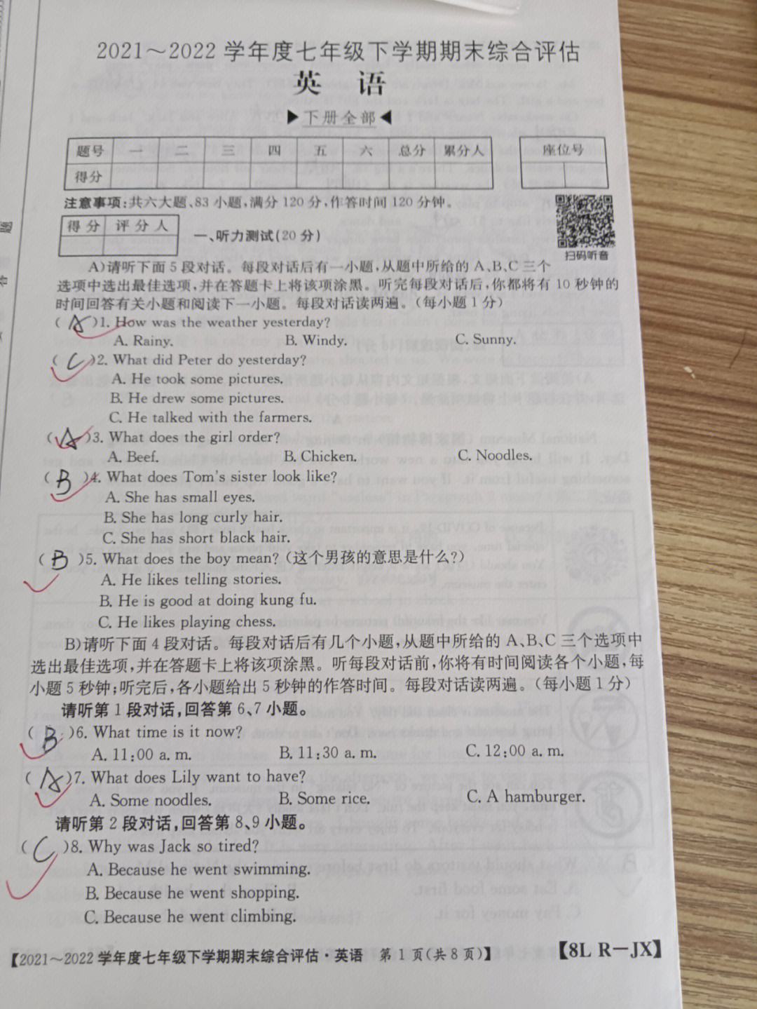 小学英语试卷分析失分原因和改进措施四年级_小学英语试卷分析失分原因和改进措施