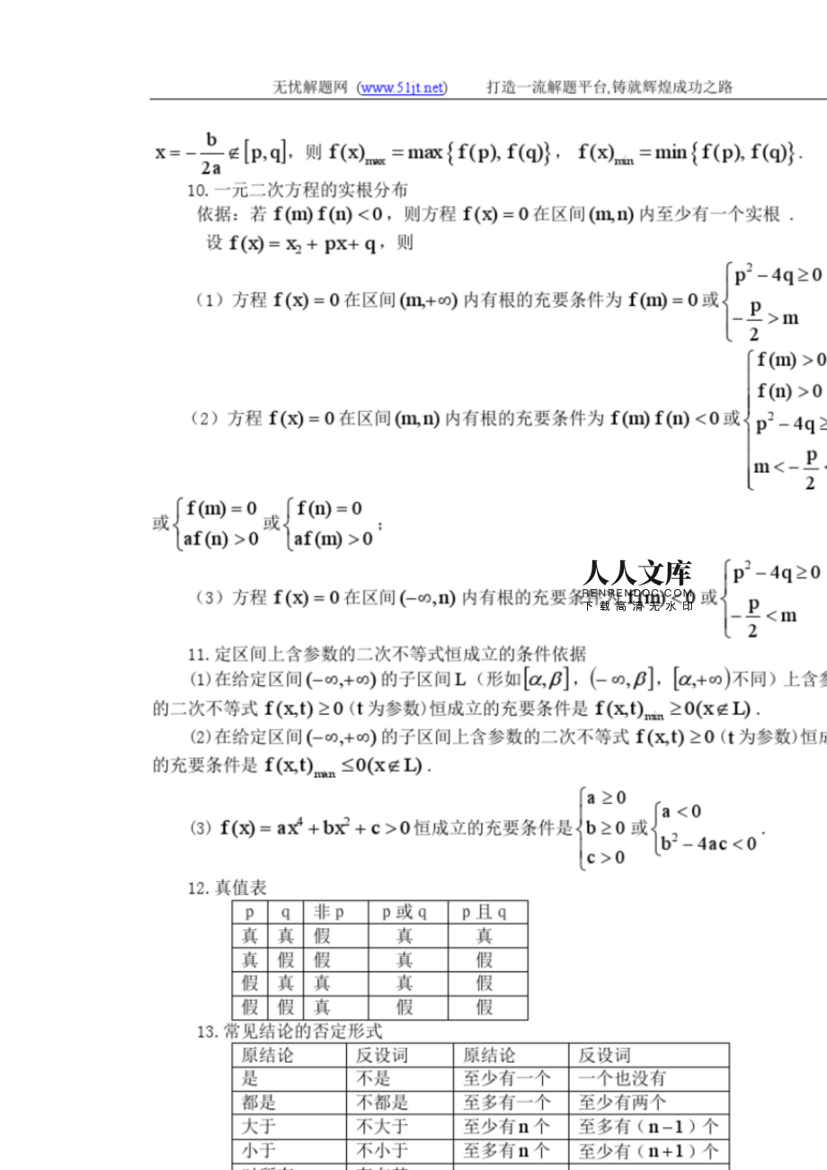 高一数学公式和知识点汇总_高一数学公式和知识点