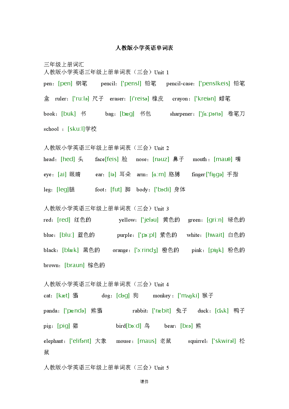 小学三年级上册英语单词教学设计及反思(小学三年级上册英语单词教学)