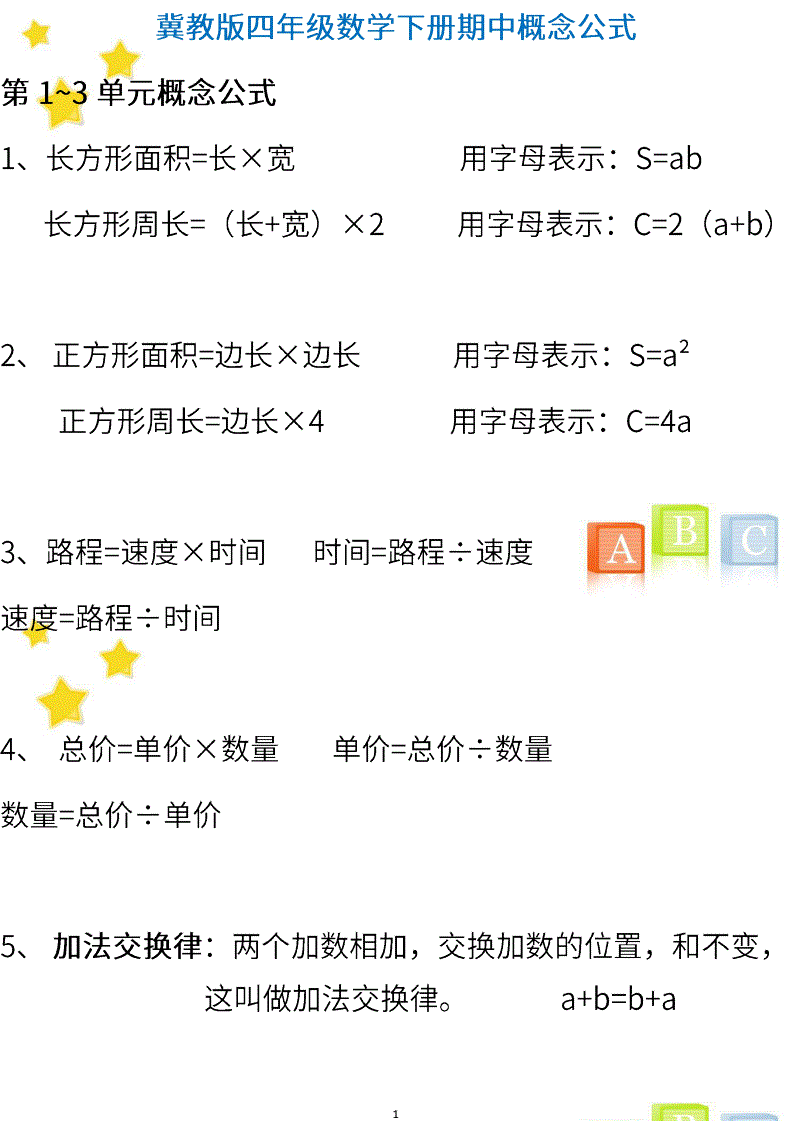 小学数学公式大全完整版图片下载(小学数学公式大全完整版图片)