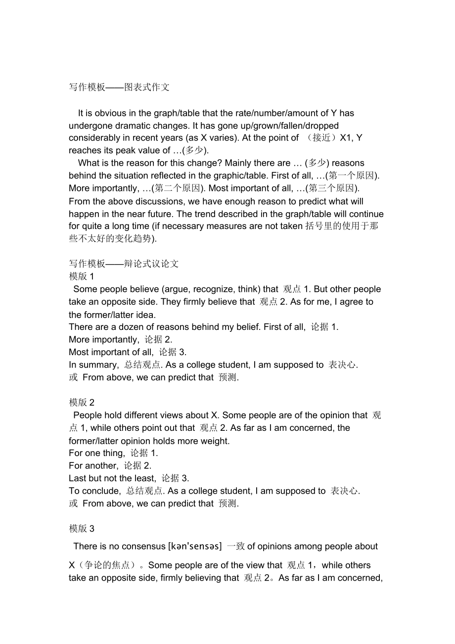 英语作文利弊模板万能句型怎么写_英语作文利弊模板万能句型