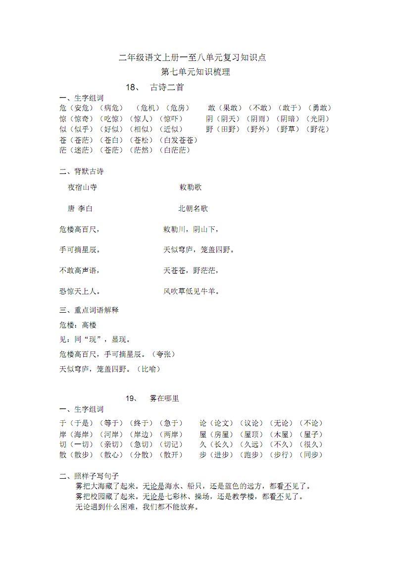 小学语文所有知识点(小学语文知识点总结思维导图)