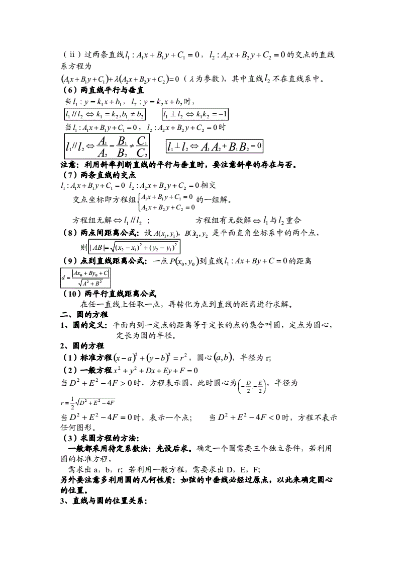 高中数学知识点总结完整版(高中数学知识点全总结百度文库)