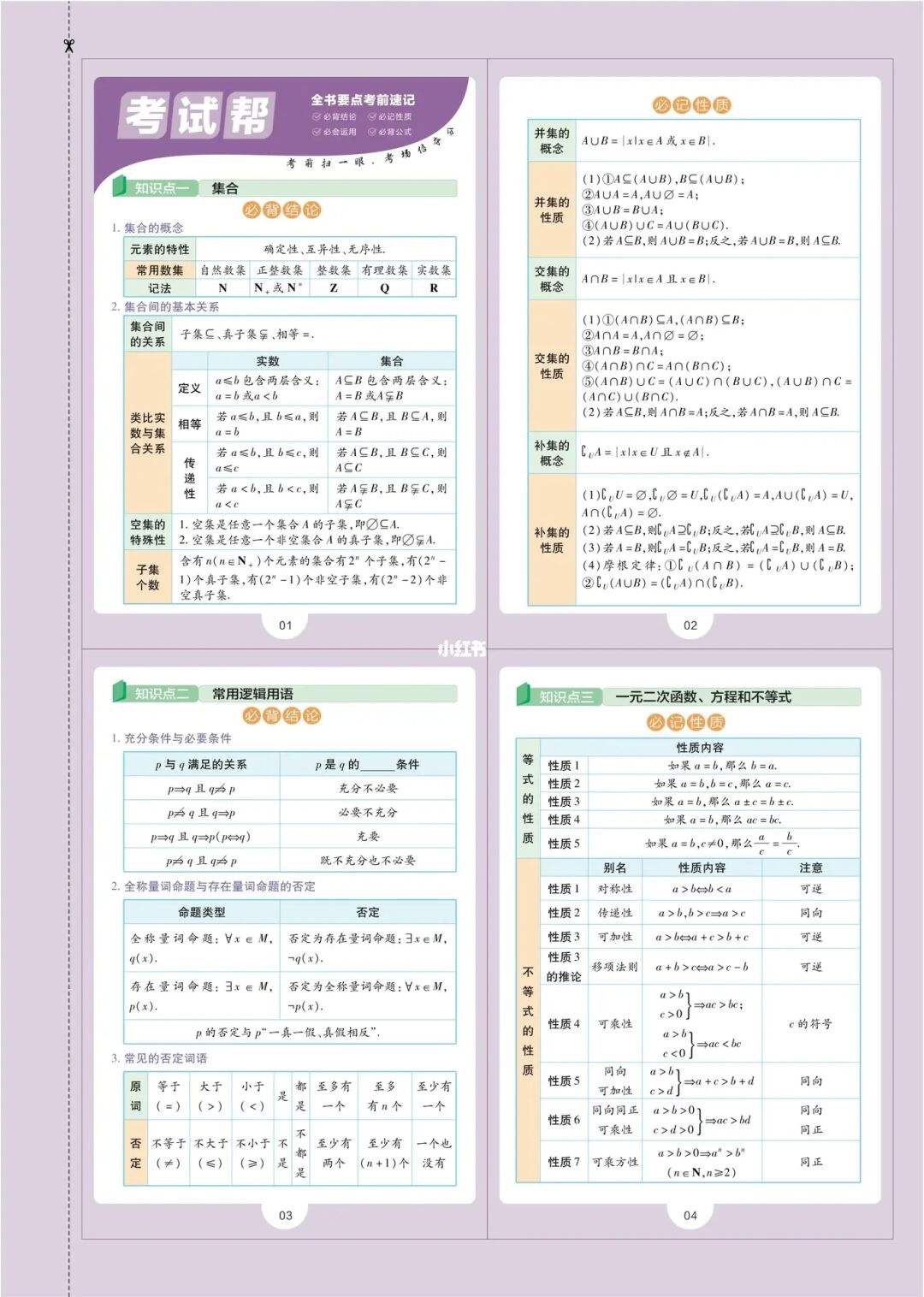 高一上册数学公式大全(高一数学上册公式和知识点人教版)