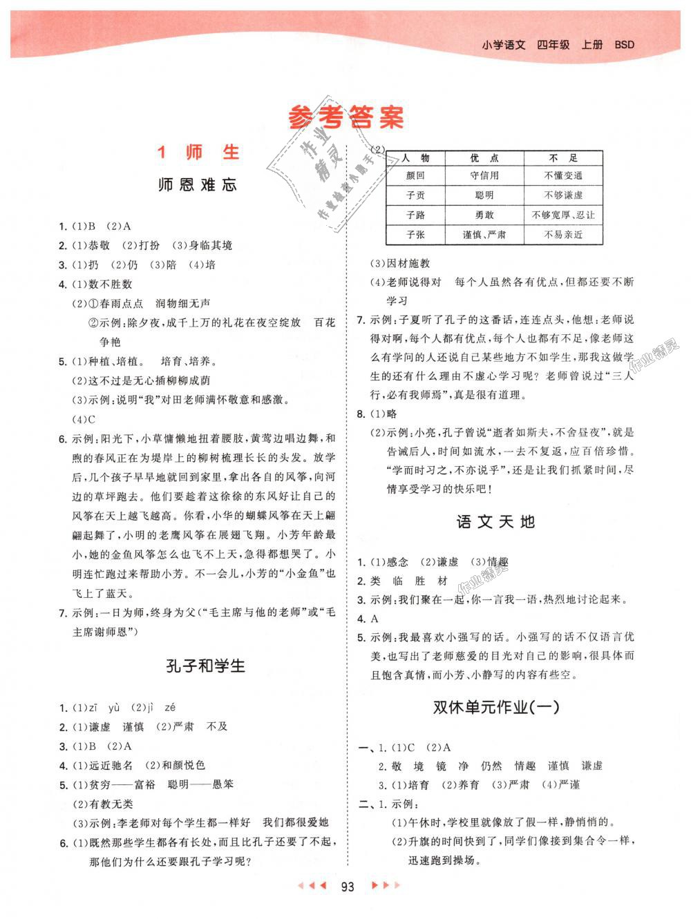 小学四年级语文辅导训练题目(小学四年级语文辅导训练)