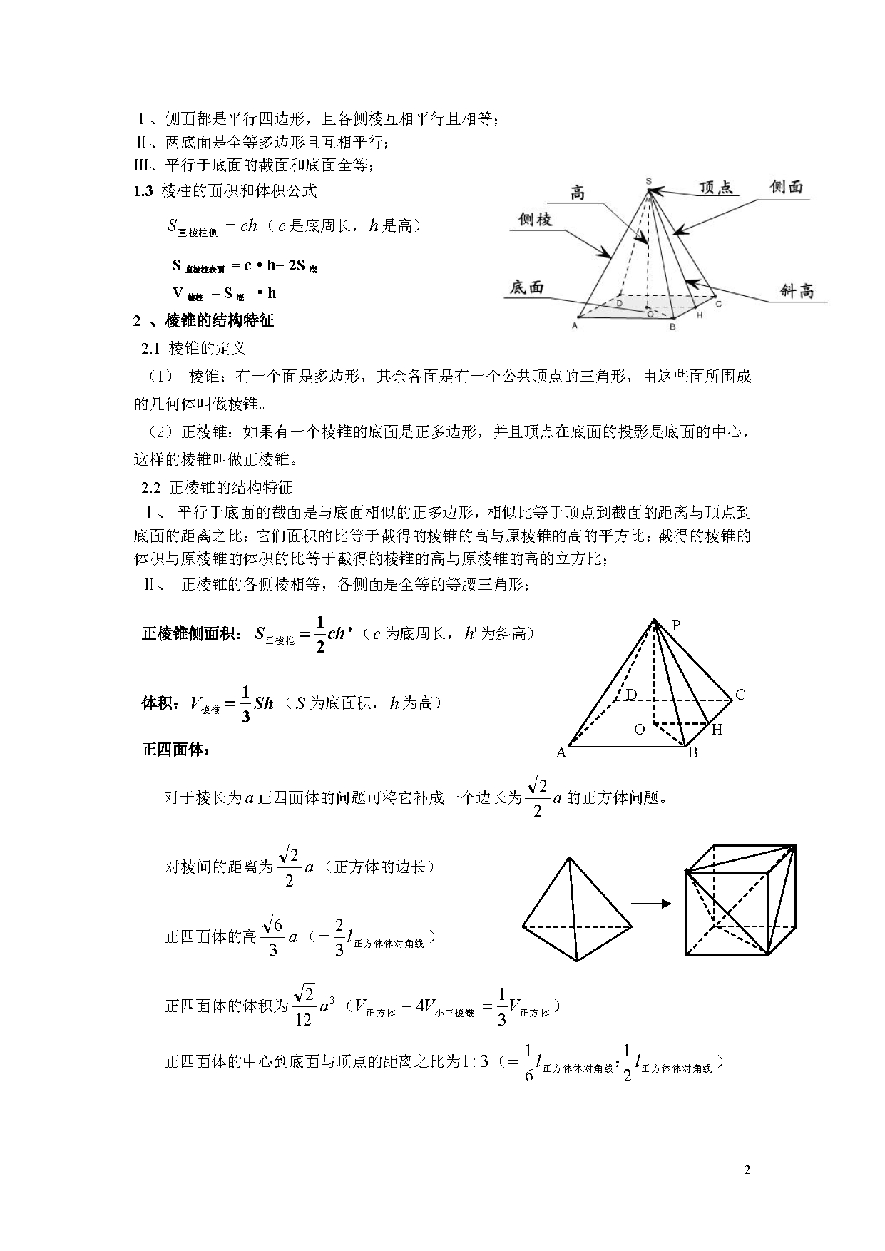 高一数学立体几何知识点梳理(高一数学基本不等式知识点梳理)