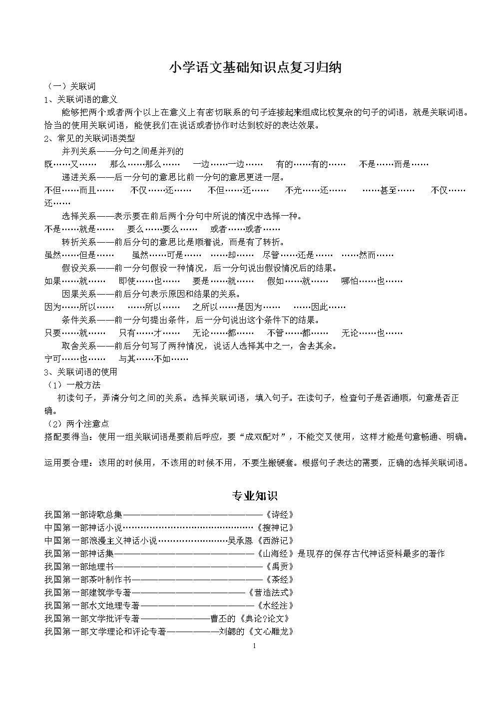 小学语文知识大全最新版电子书_小学语文知识大全