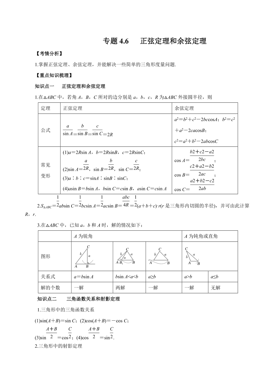 高考数学知识点归纳2021_高考数学知识点大全总结