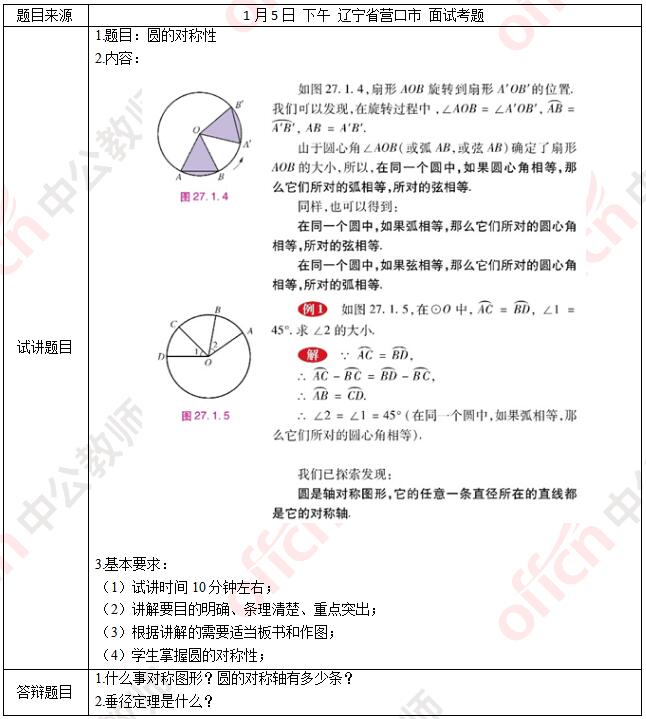 初中数学教资_初中数学教资面试题库