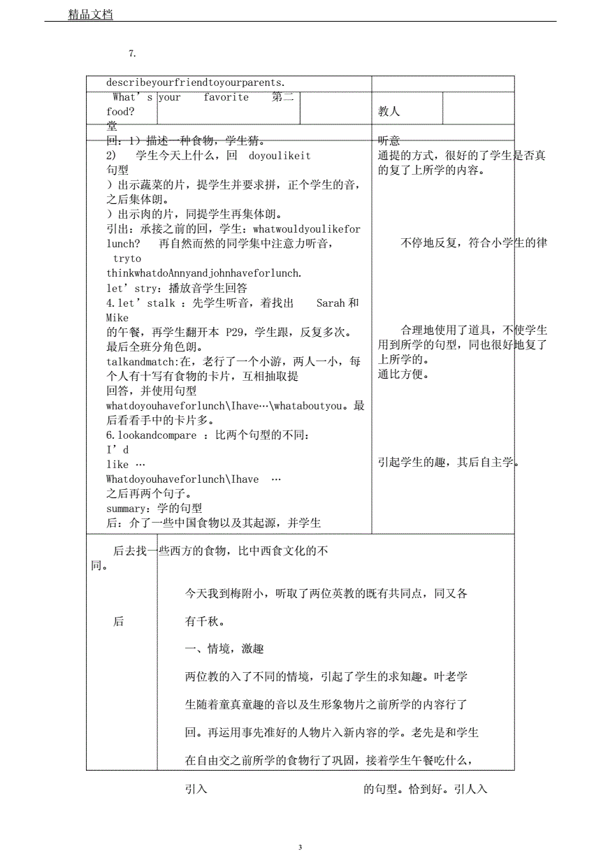 小学英语听课记录及评课50篇教案_小学英语听课记录及评课50篇