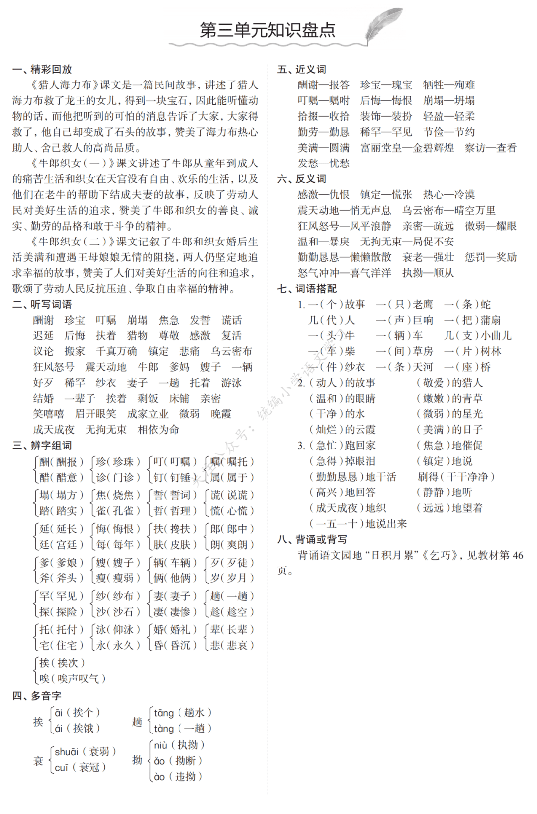 小学语文知识大盘点电子版_小学语文知识大盘点