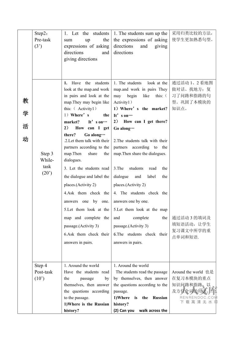 初中英语教案七年级上册unit7(初中英语教案七年级)