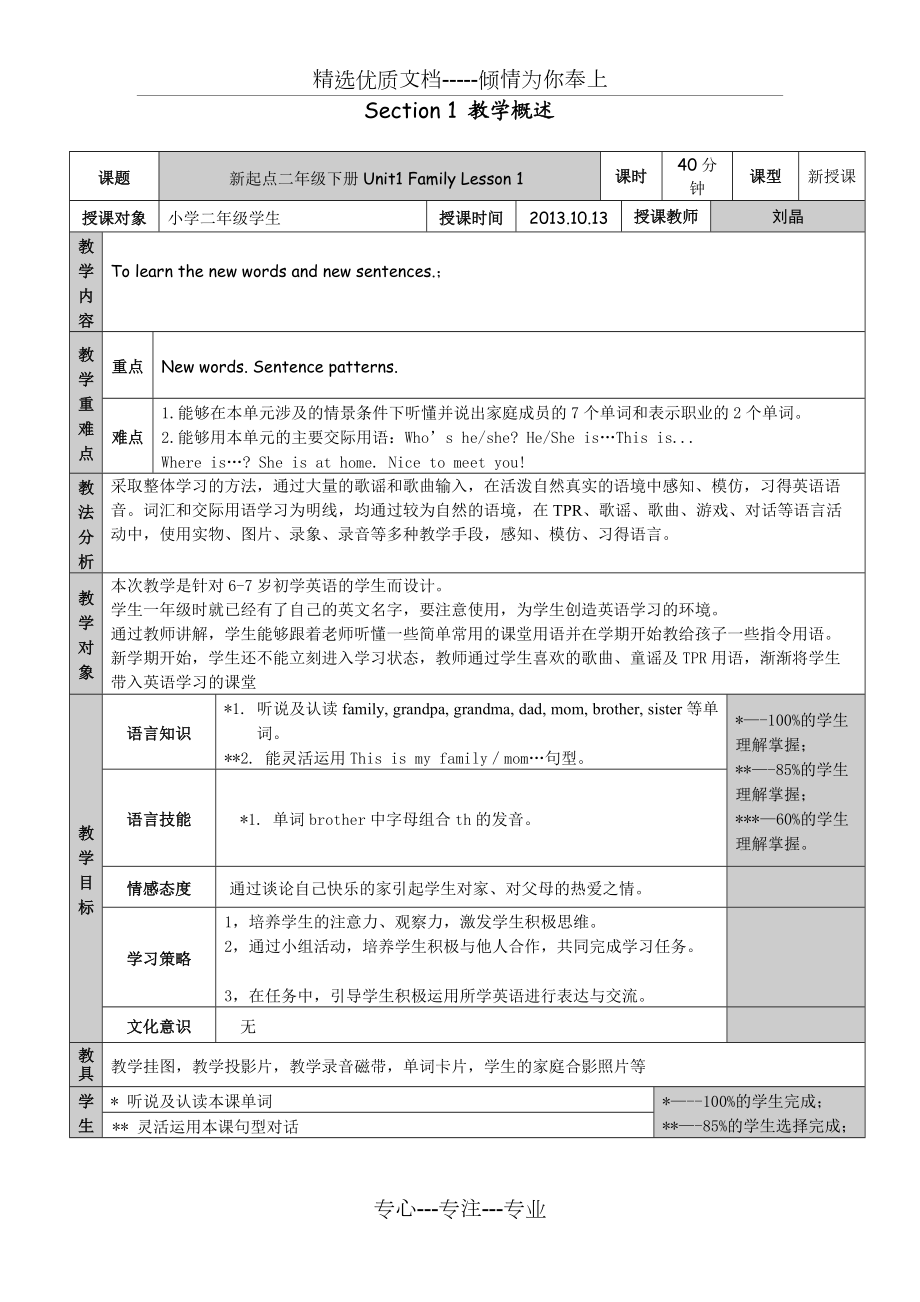 小学英语教案全英10篇_小学英语教案20篇英文版