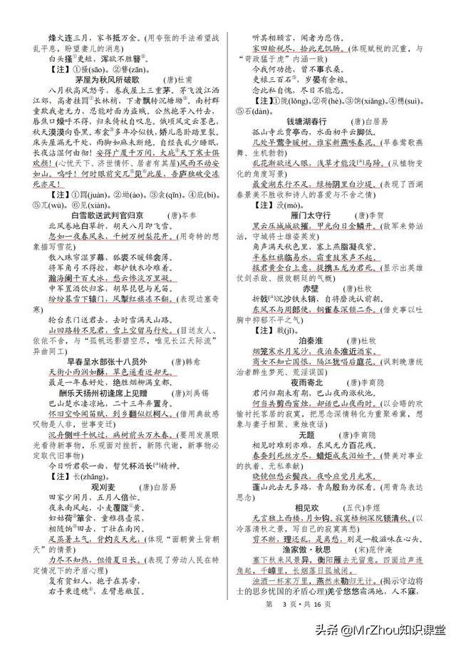 初中语文文言文及古诗词必背篇章(初中语文文言文古诗词大全)