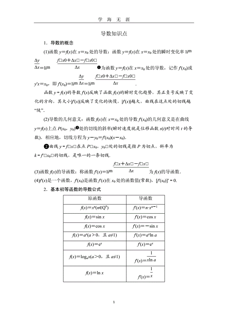 高中数学公式推导大全(高中数学公式推导大全图片)