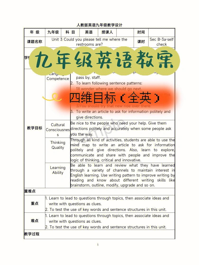 教资初中英语教案_教资初中英语教案一般考哪些