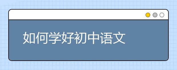 初中语文怎么学才能学好英语_初中语文怎么学才能学好