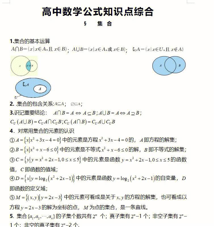 高中数学知识点总结电子版人教版_高中数学知识点总结电子版