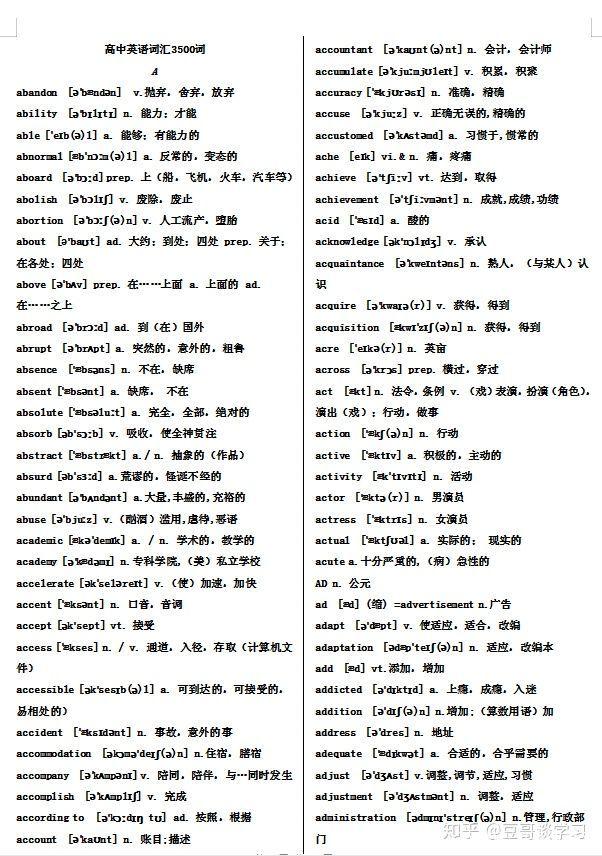 高中英语课本里的单词有包括在3500词里吗_高中英语单词表3500词包括初中吗