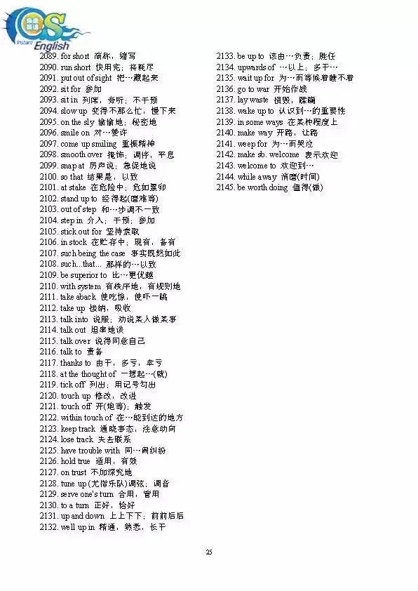 高中英语短语100个_高中英语短语大全2145个