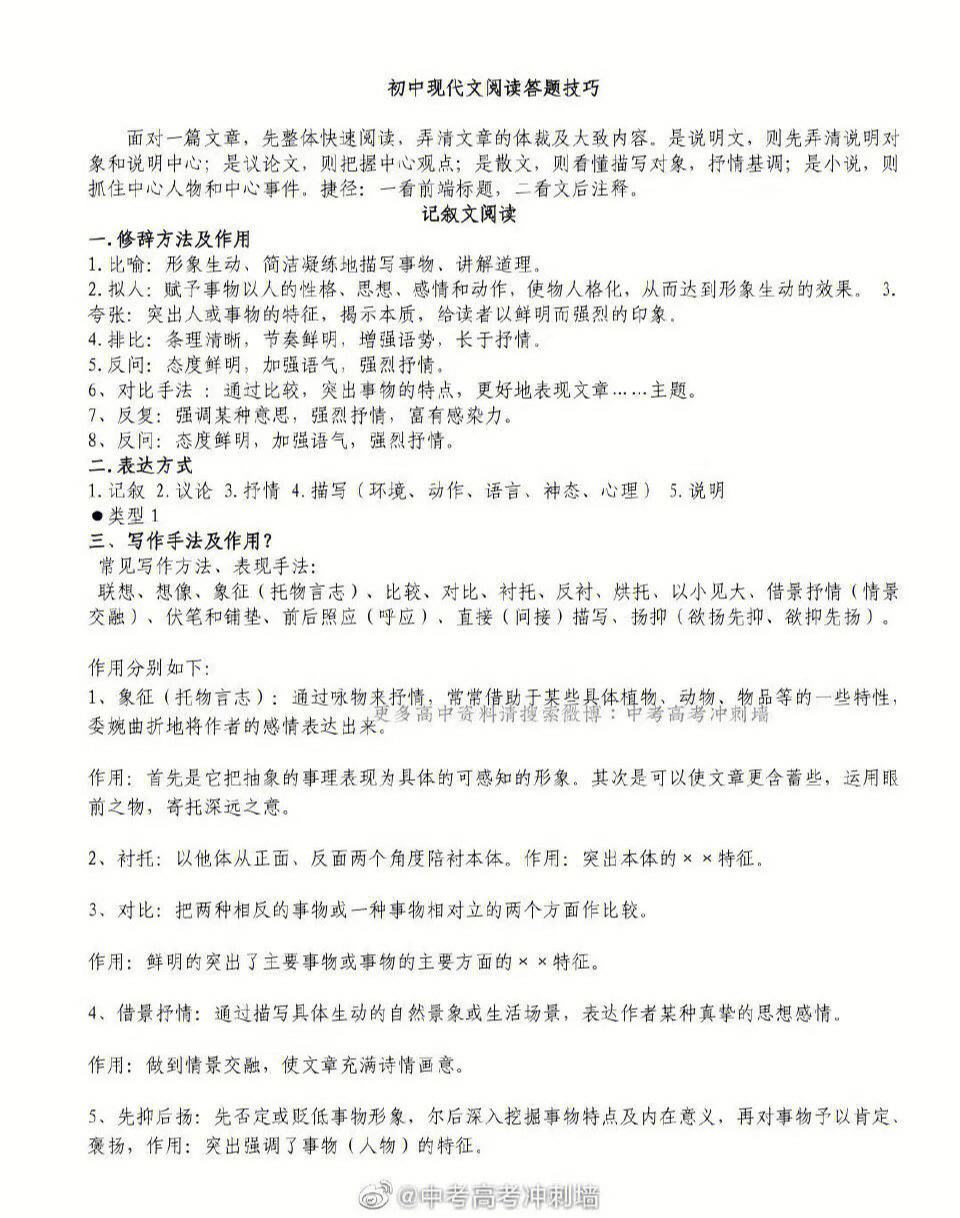 初中语文阅读理解解题技巧超详细实践详解(初中语文阅读理解解题技巧答题模板)