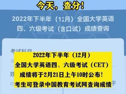 英语六级考试成绩公布时间2023_英语六级考试成绩公布时间2023年3月