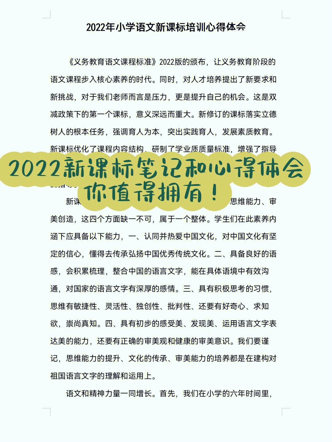 初中语文课程标准2022心得体会_初中语文课程标准2022心得体会与感悟