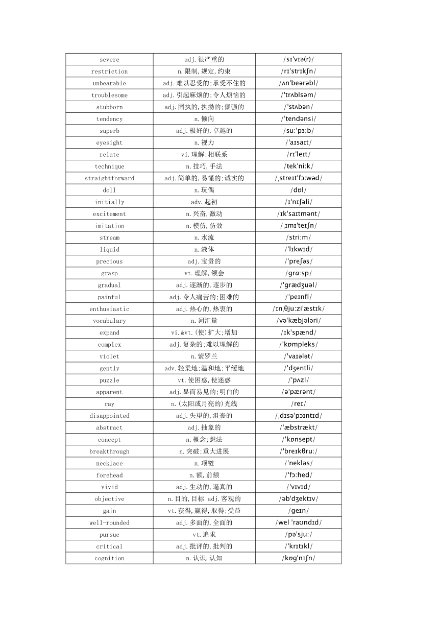 高中英语选择性必修二单词表_译林版高中英语选择性必修二单词表