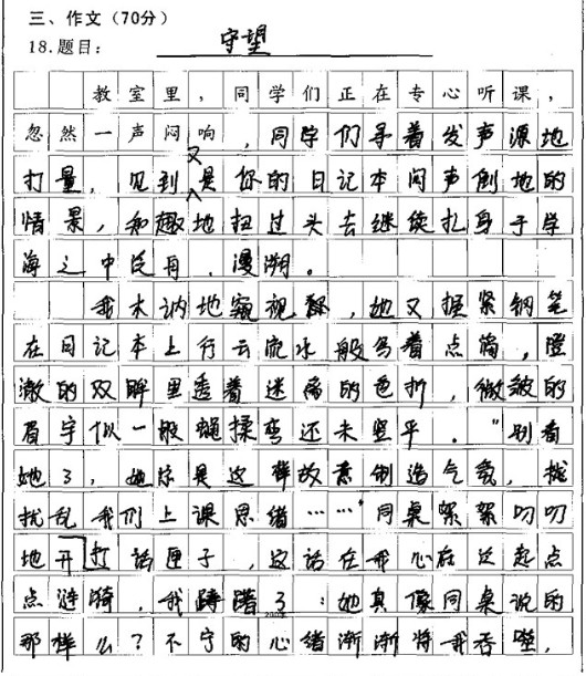 初中语文优秀作文800字(初中语文优秀作文)