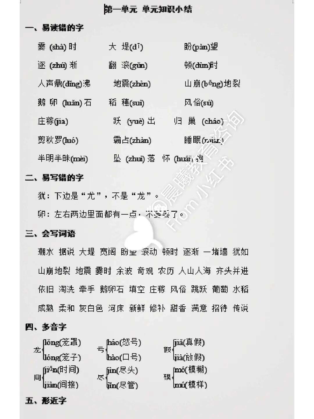 小学语文知识点总结大全打印图片_小学语文知识点总结大全打印