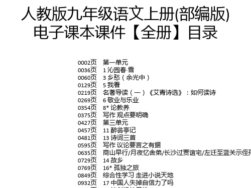 初中语文课文目录讲点什么内容_初中语文课文目录讲点