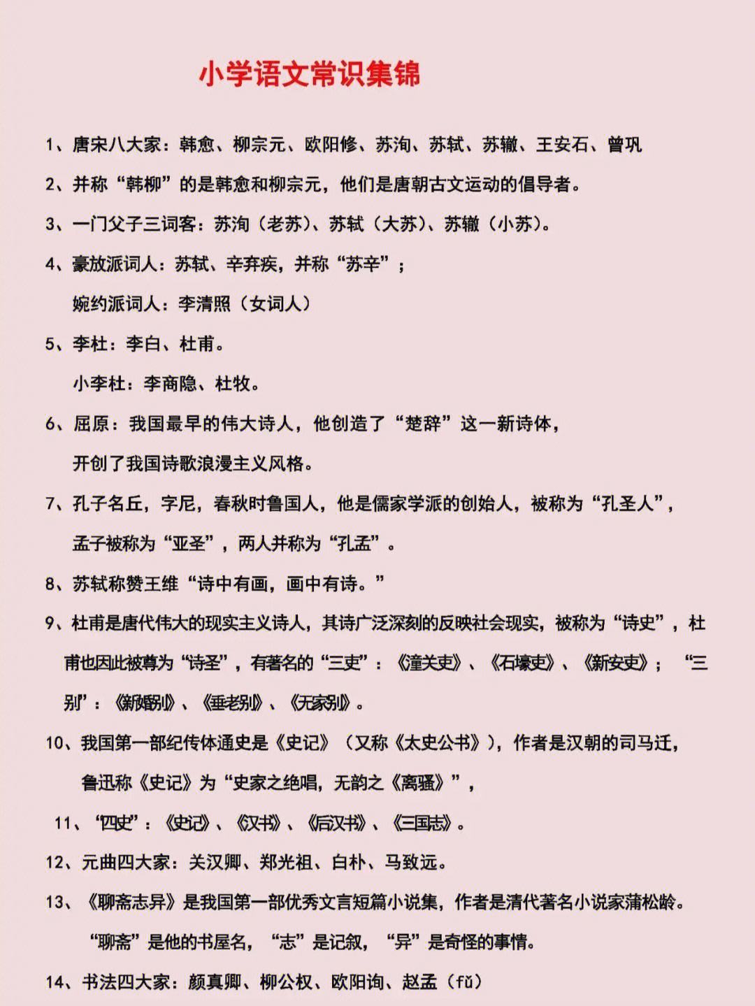 小学语文文学常识积累大全(小学语文文学常识积累大全三国演义词语)