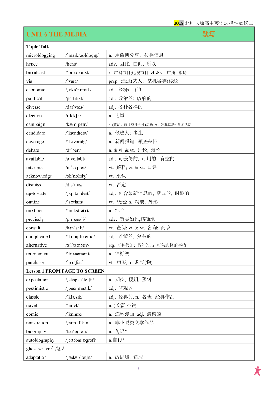 高中英语必修二单词表录音(高中英语必修二单词在线听跟读)