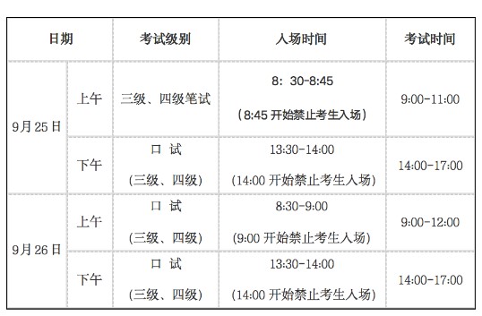 2021年四级英语考试时间_2021四级英语考试时间日期