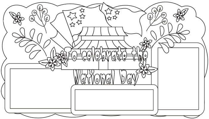 国庆节英语手抄报模板可打印73周年_国庆节英语手抄报模板可打印