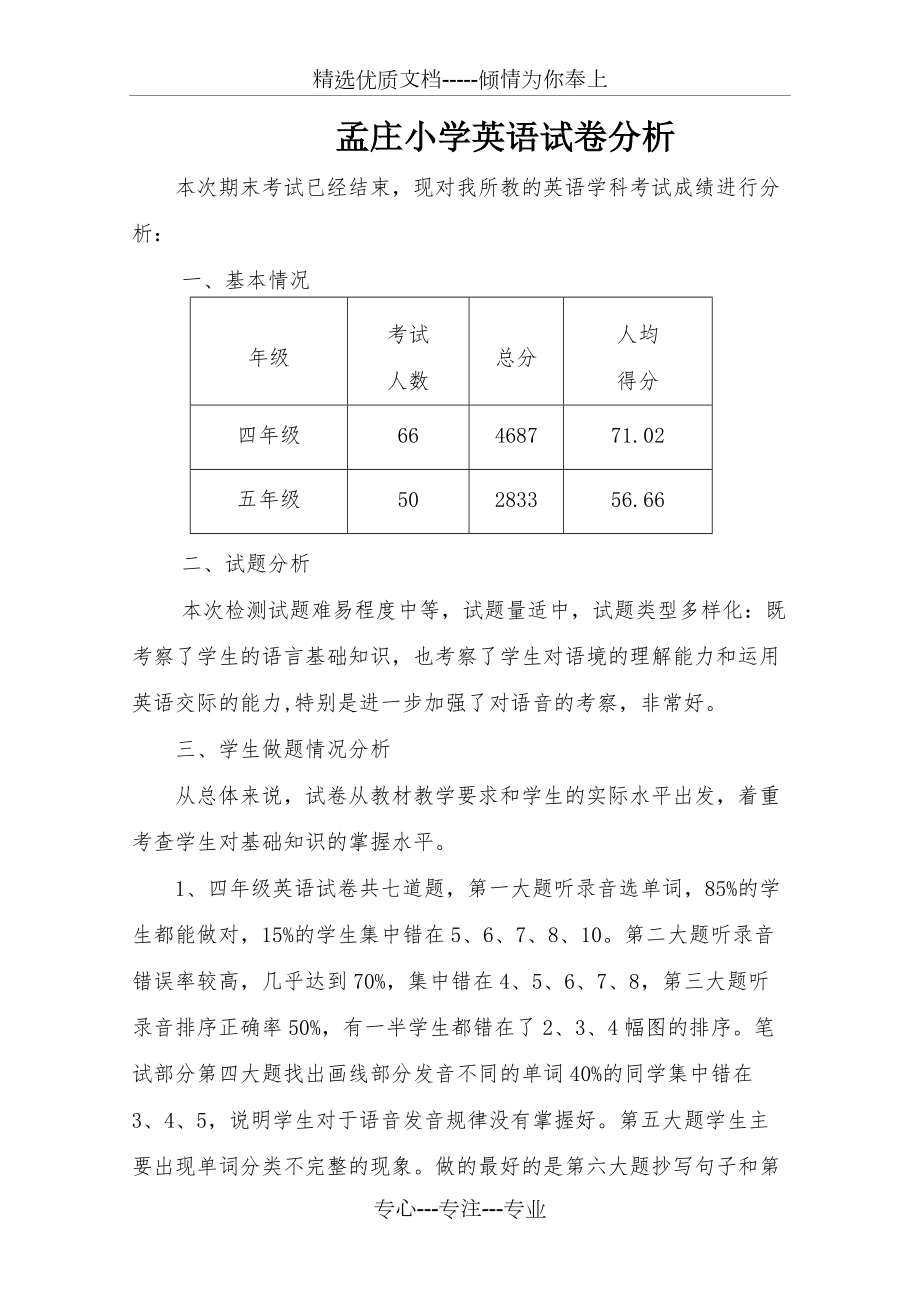 高中英语试卷分析与反思学生_高中英语试卷分析与反思