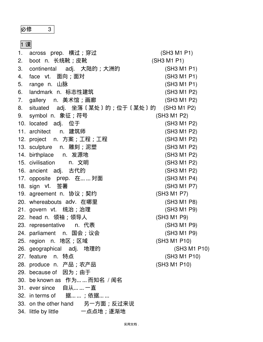 高中英语单词表人教版可打印免费(高中英语单词表新人教版可打印)