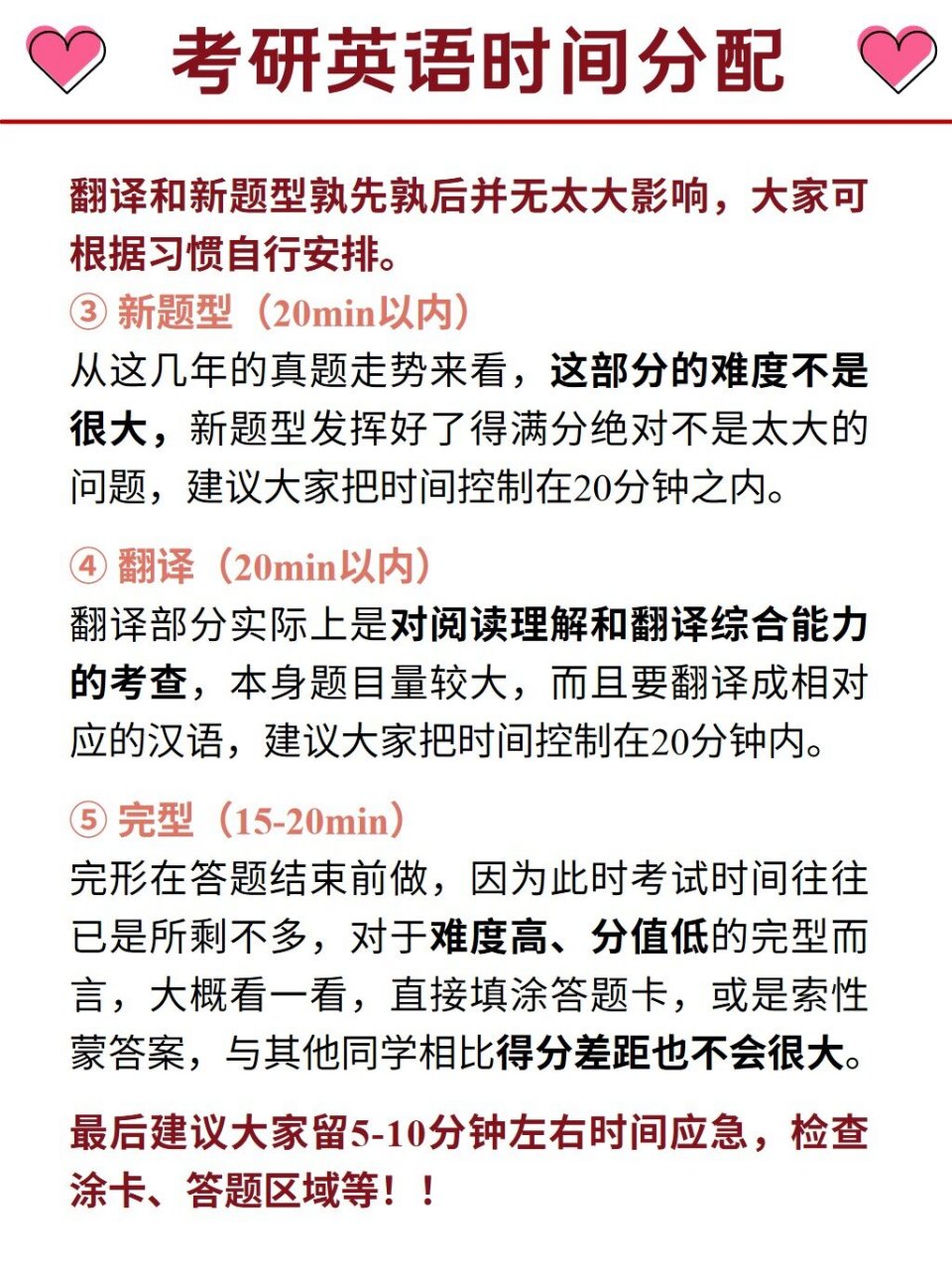 考研英语一题型分值及时间分配(考研英语一各题型分数以及时间安排)