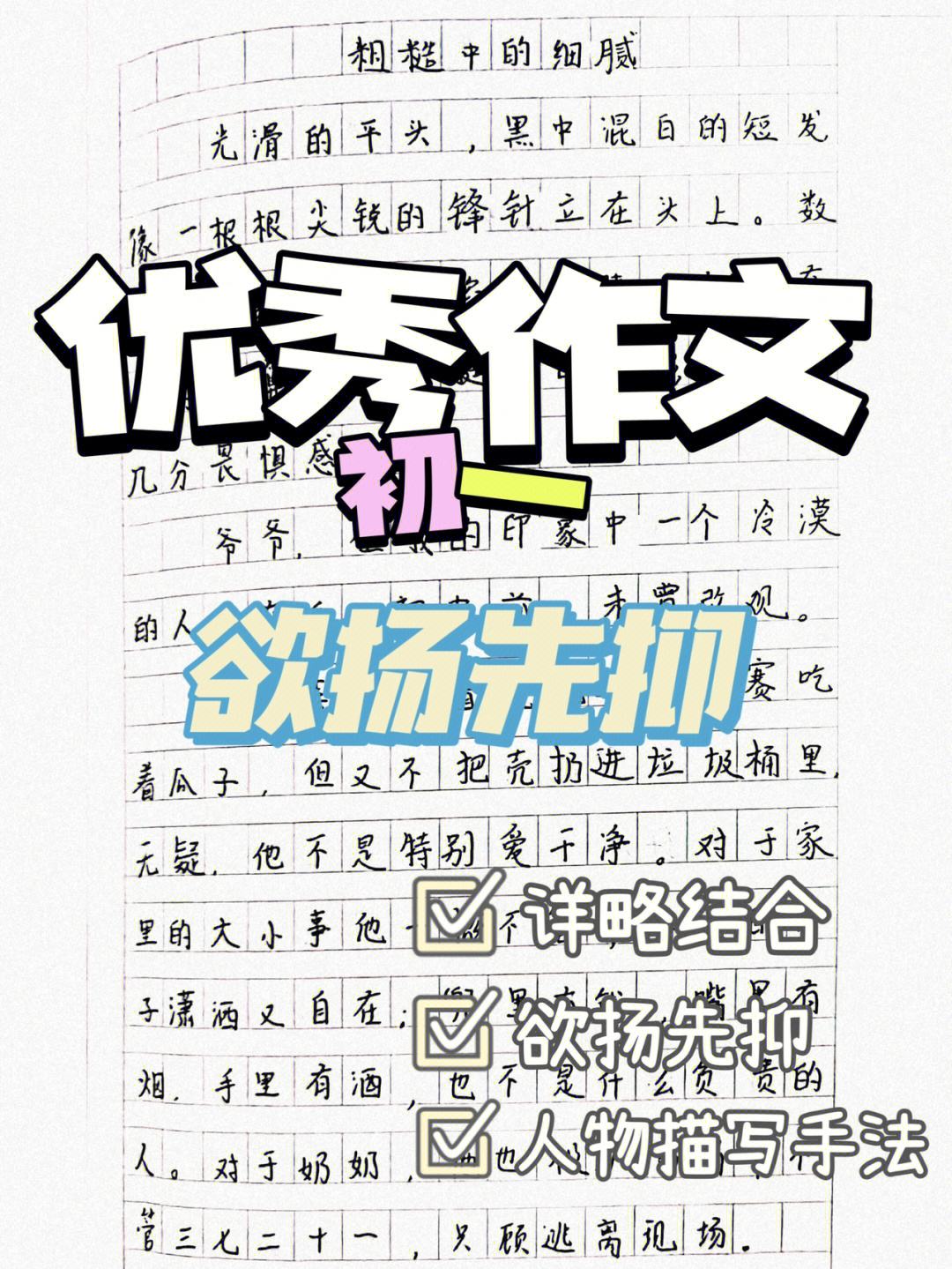 初中语文课本人物作文_初中语文课本人物作文600字