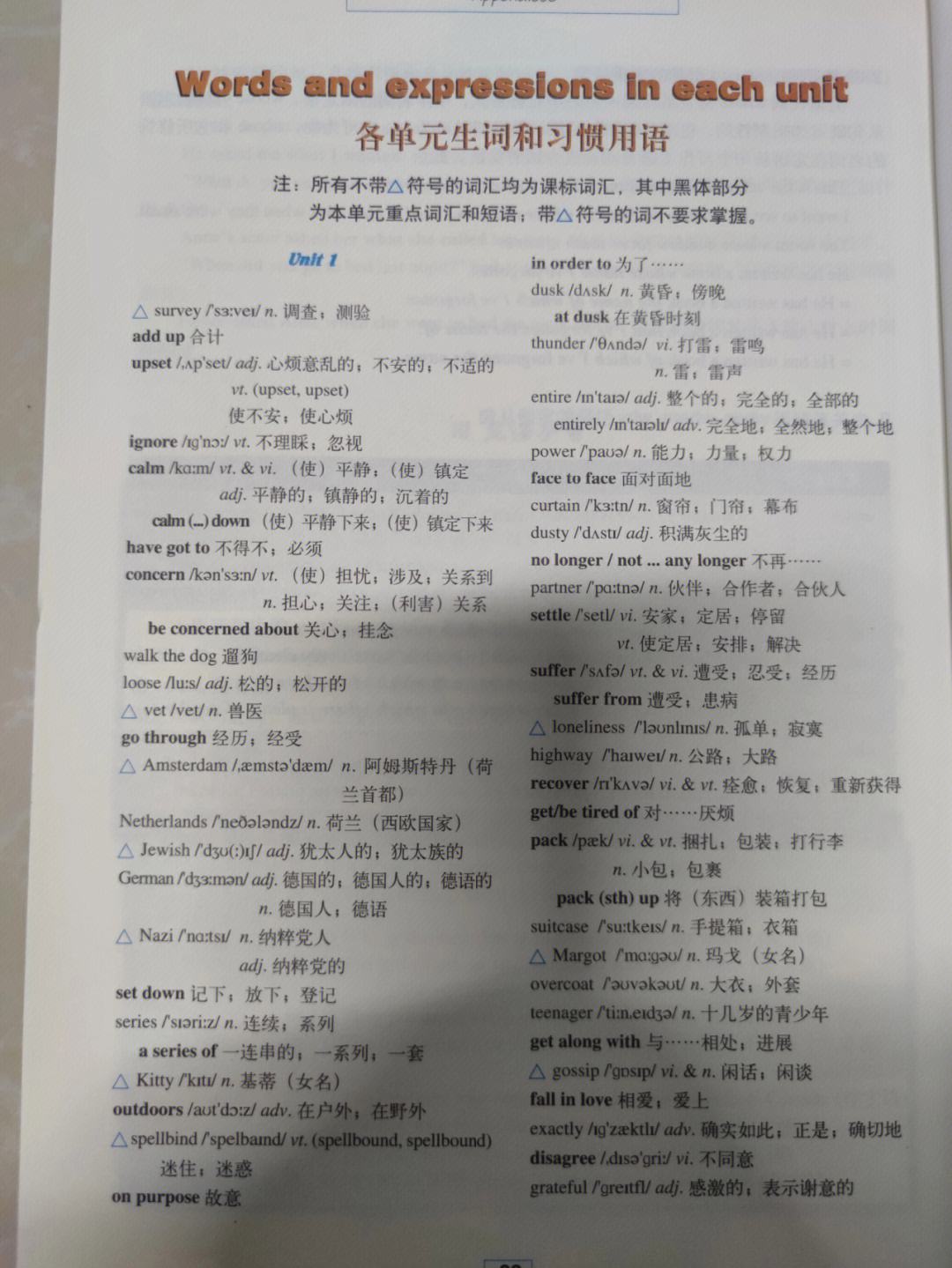 高中英语必修一单词表2019新版_高中英语必修一单词表高清