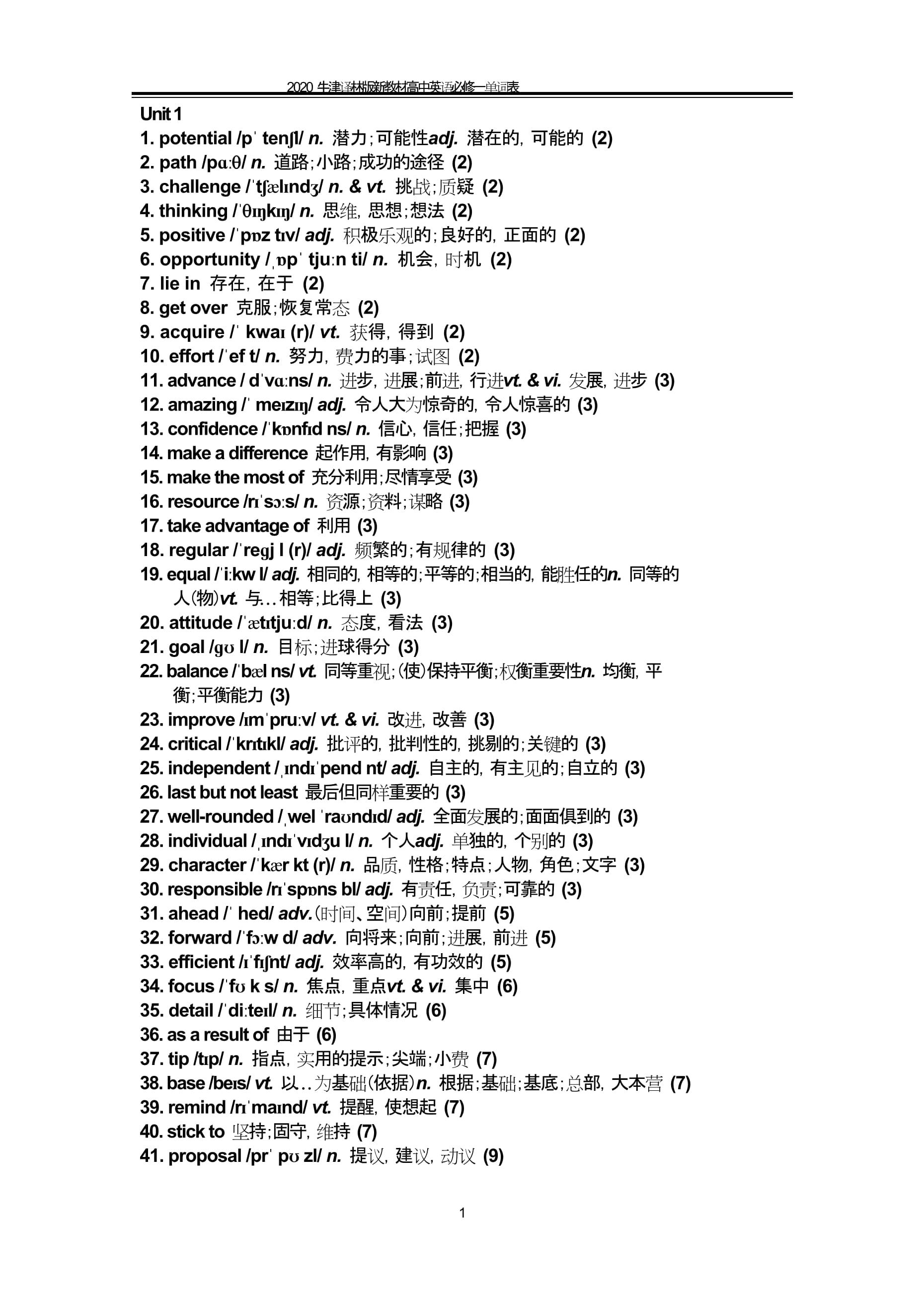 高中英语必修一第二单元单词音频在线听_高中英语必修一二单词表音频