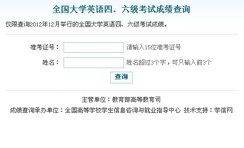 大学英语四级查分数怎么查_大学英语四级查分数